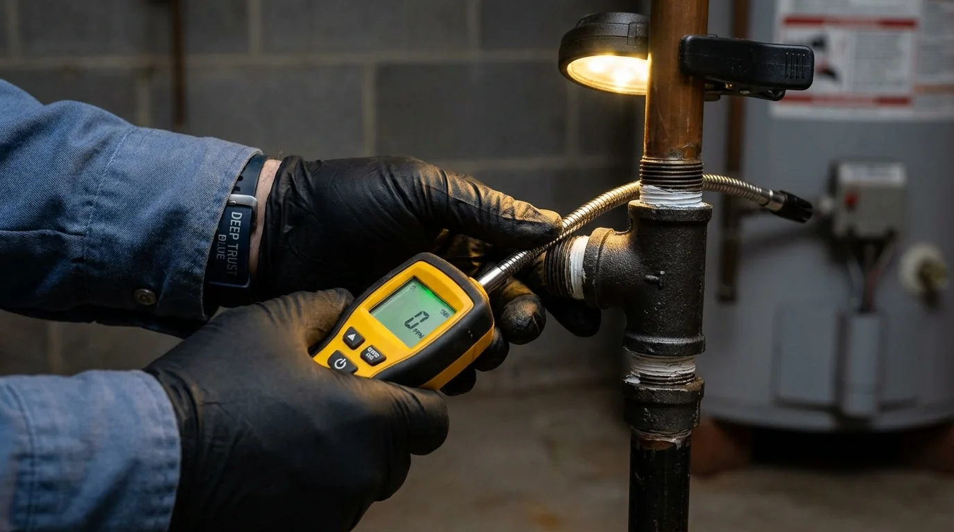 Gas leak detection with electronic sniffer by Johns Plumbing LLC in Stevenson Ranch