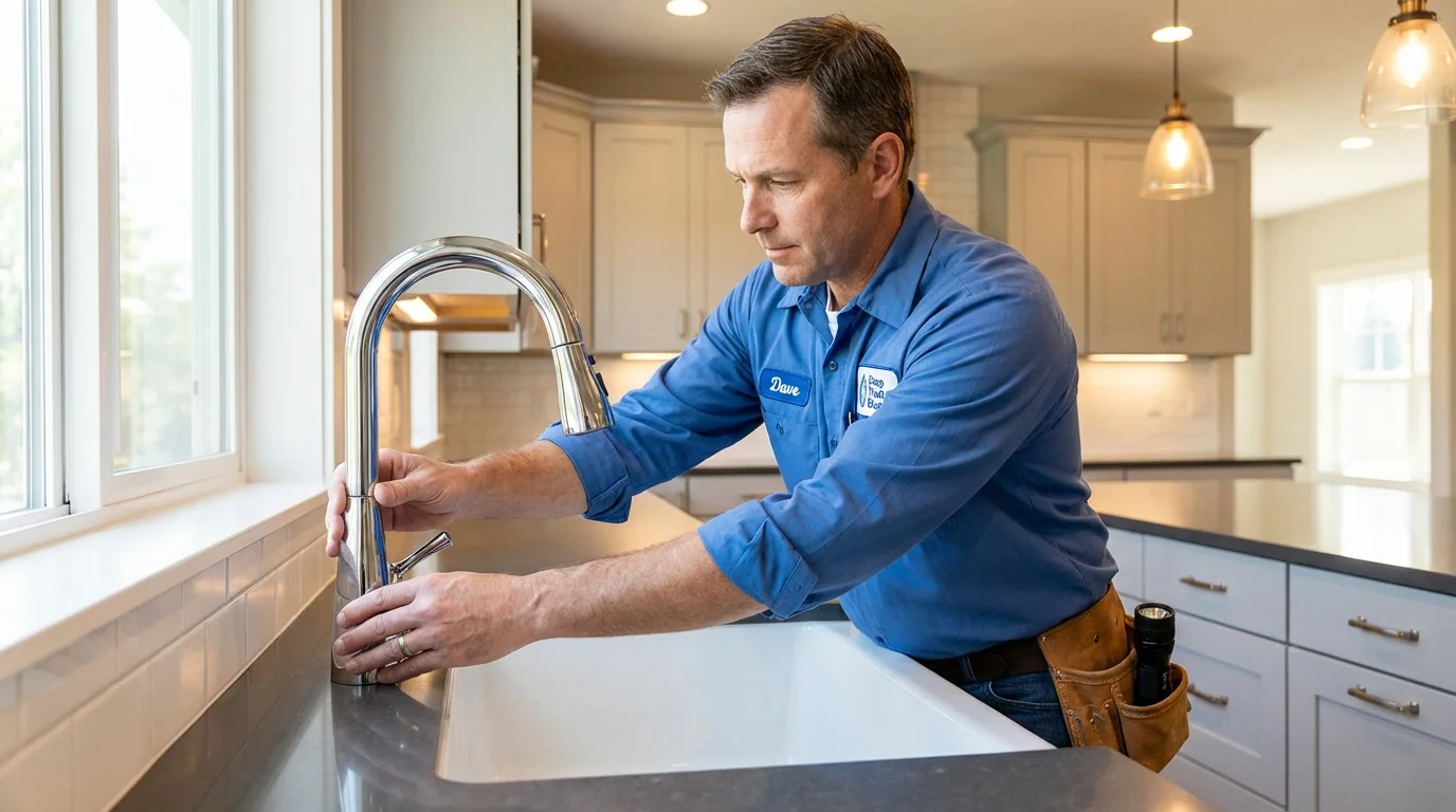 Kitchen faucet installation by Johns Plumbing LLC in Stevenson Ranch